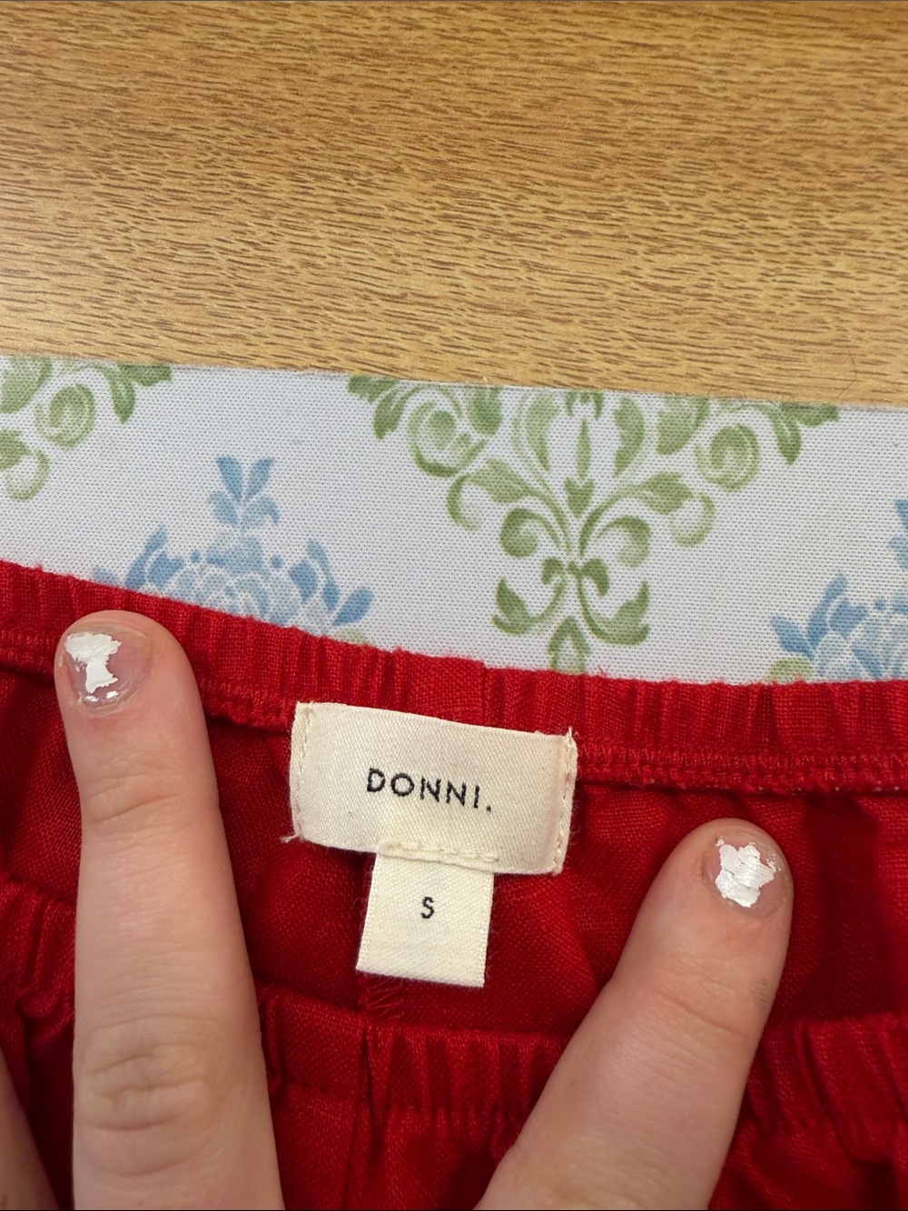 DONNI. Kids Red Elastic Waist Shorts